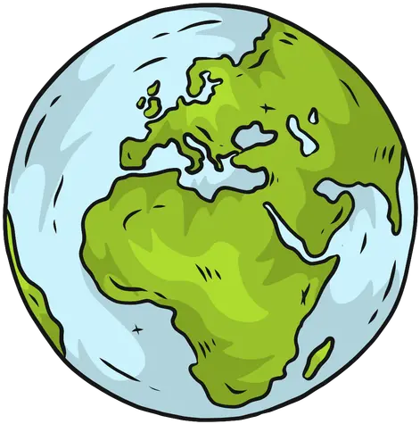 Planet Earth Globe Europe Africa Flat Transparent Png Planeta Tierra Dibujo Png Planet Transparent