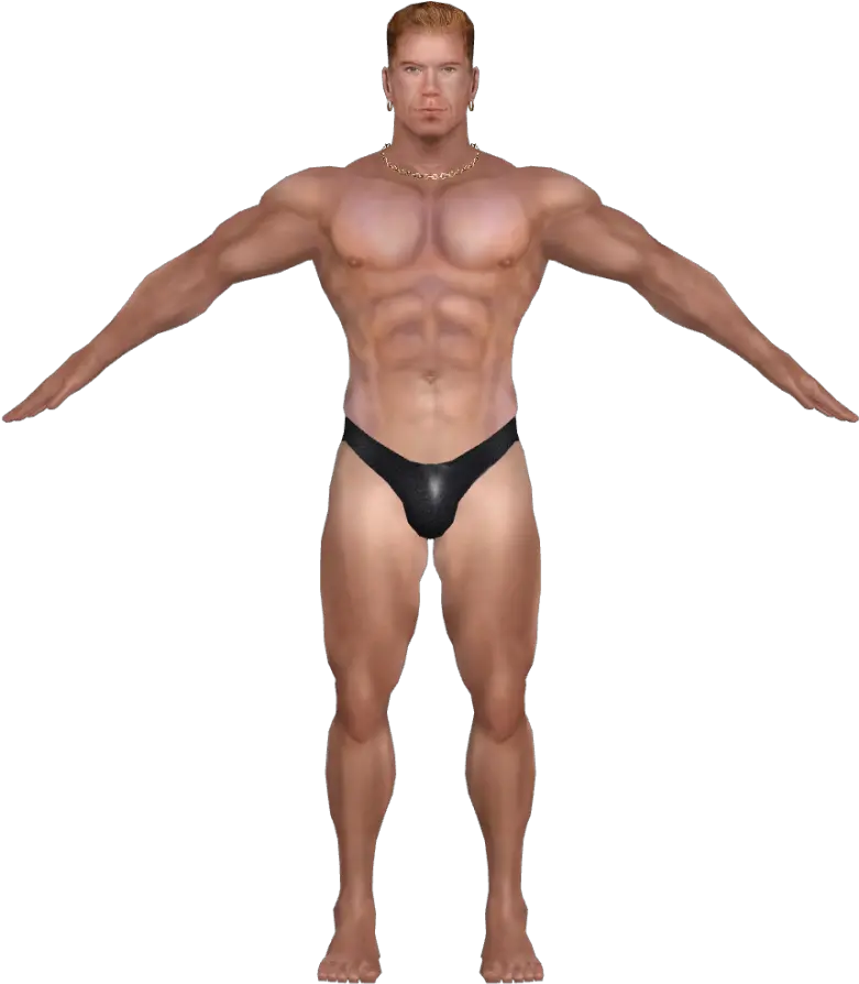 Muscle Man Png Image Billy Herrington 3d Model Muscle Man Png