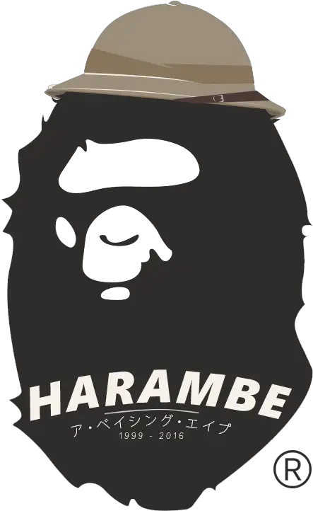 Harambe Bathing Bape Logo Png Transparent Harambe Transparent