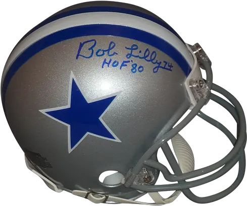 Bob Lilly Autographed Dallas Cowboys Revolution Helmets Png Cowboys Helmet Png