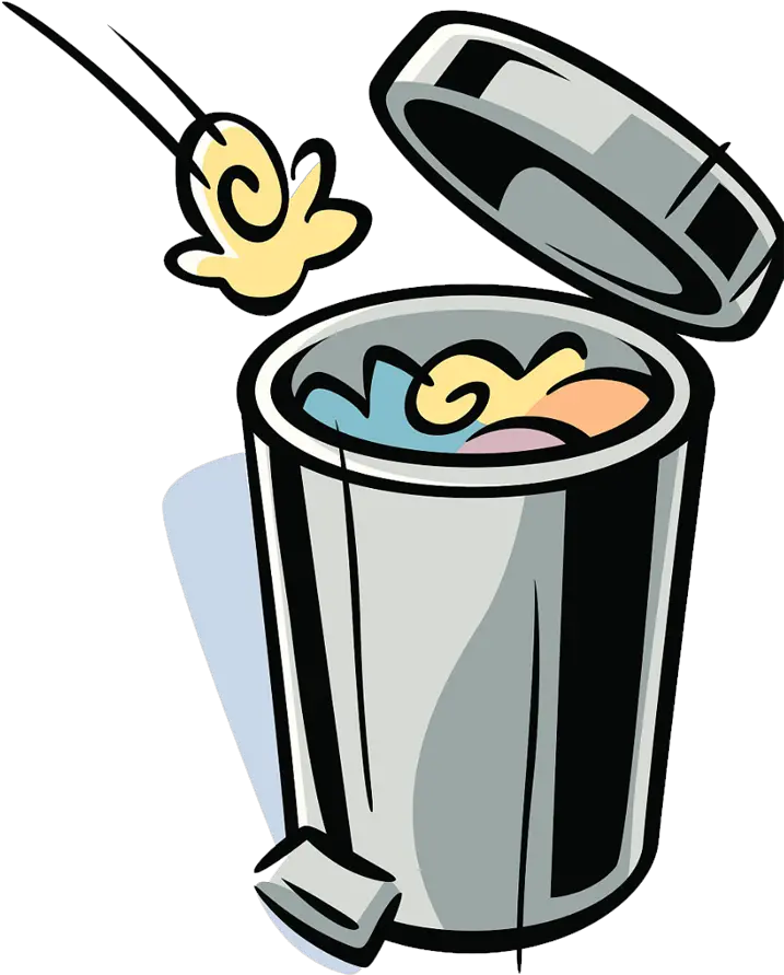 Rubbish Bins Waste Paper Baskets Trash Can Cartoon Png Garbage Png