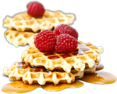Belgian Waffle With Berries And Syrup Dobeles Vafeles Png Waffle Transparent