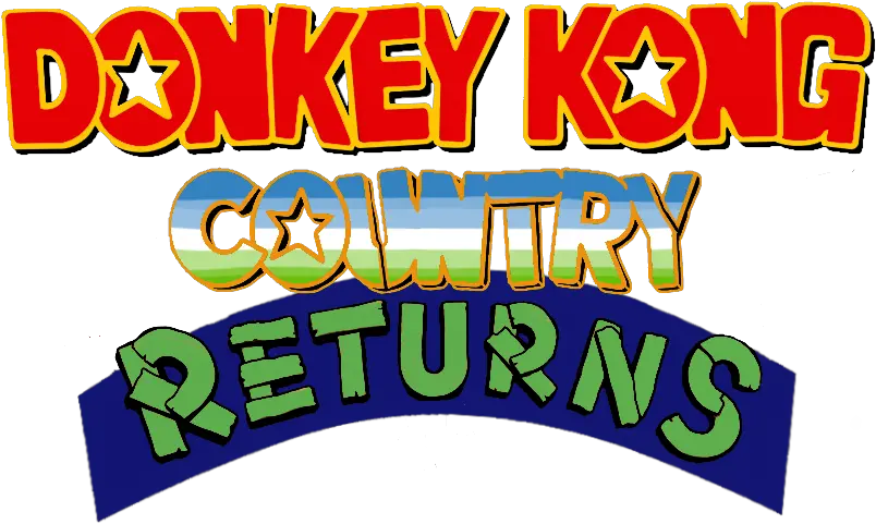 Aesthetic Of The Og Dkc Logos Horizontal Png Donkey Kong Country Logo