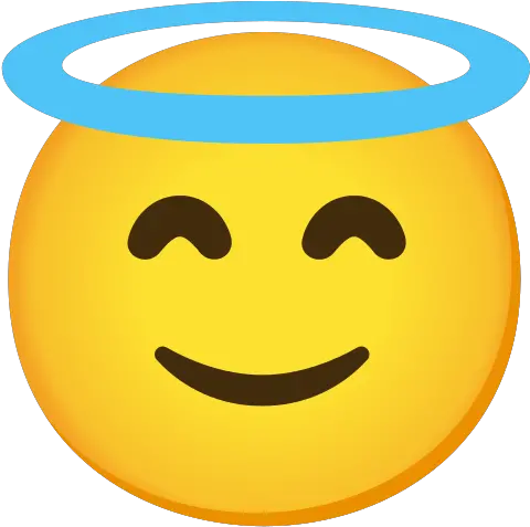 Smiling Face With Halo Emoji Innocent Png Icon