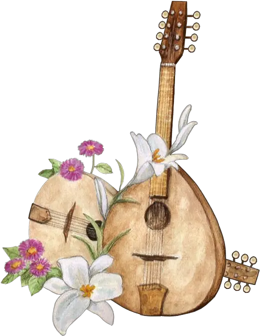 Download Suite Music Writing Le Net Lute Decoupage Paper Png Lute Png