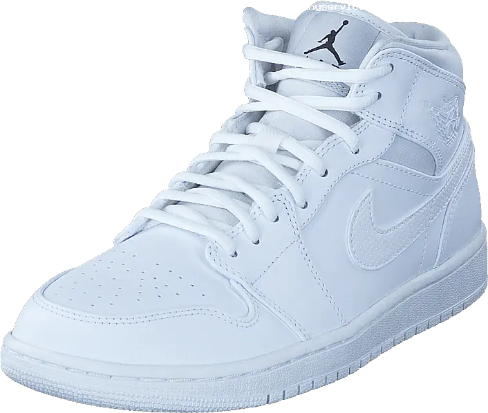 Download Nike Air Jordan 1 Mid Shoe White Black 60033 Palladium Boots White Png Jordan Shoe Png