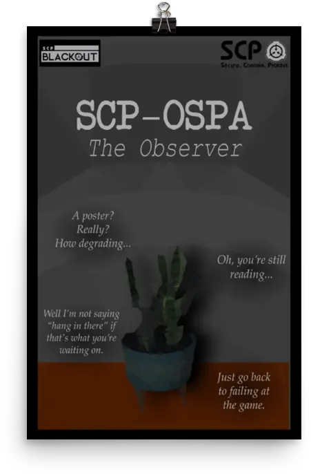 12 X 18 Scp Ospa Poster U2014 Theclassifiedx Flowerpot Png Scp Png