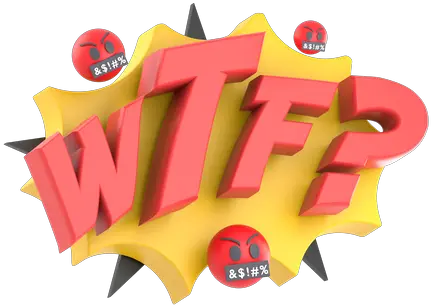 Premium Wtf 3d Illustration Download In Png Obj Or Blend Format Language Wtf Icon