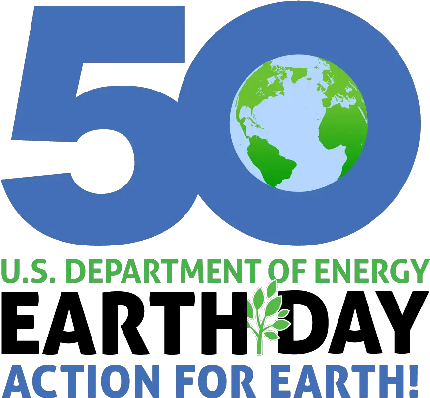 Doeu0027s 50th Earth Day Logo Department Of Energy Dream Big Grow Here Png Earth Transparent Background