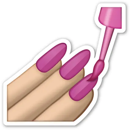 Stages Of Getting A Nail Salon Manicure Nail Polish Emoji Png Nails Emoji Png