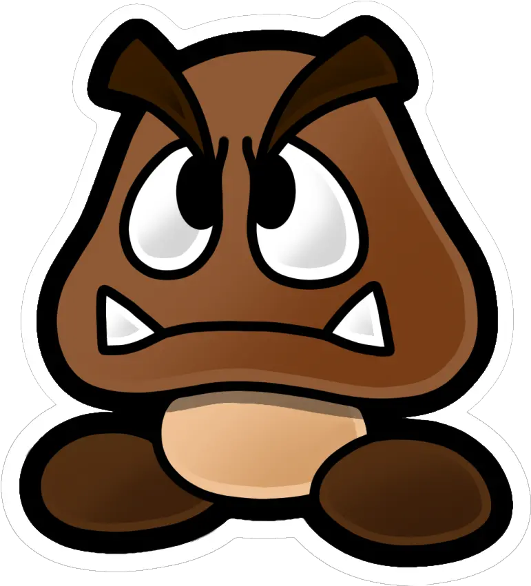 Download Hd Paper Mario Goomba Paper Mario Goomba Color Splash Png Goomba Png