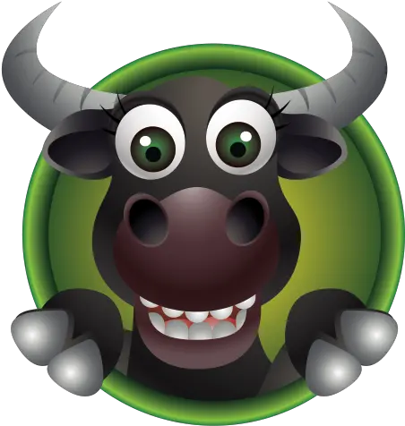 Printed Vinyl Happy Cute Smiling Cartoon Cow Head Stickers Buffalo Png Cartoon Cow Head Png