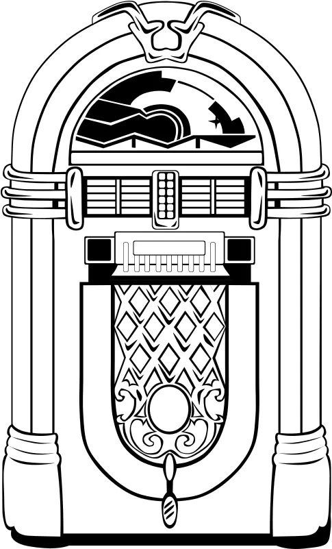 Fifties Jukebox Png Clip Arts For Web 1950s Coloring Pages Jukebox Png