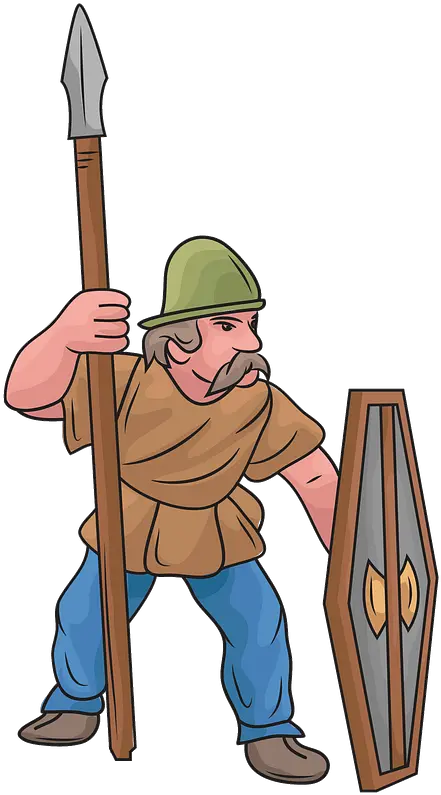 Celtic Warrior With Spear And Shield Clipart Free Download Celtic Warrior Png Spear Png