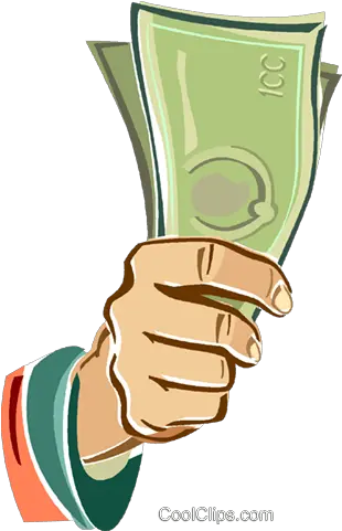 Hand With Dollar Bill Royalty Free Vector Clip Art Manos Con Billetes Png Dollar Bills Png