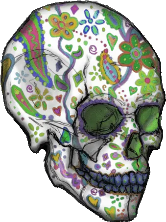 Pin Day Of The Dead Sugar Skull Gif Png Skeleton Gif Transparent