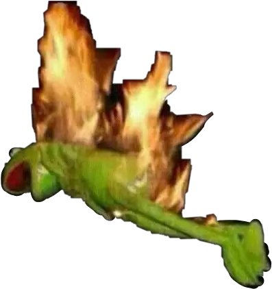 Kermit Fire Blank Template Imgflip Kermit The Frog On Fire Png Kermit Png