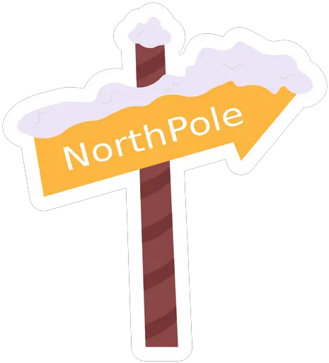 North Pole Signpost Icon Of Sticker Style Available In Svg Language Png North Pole Png