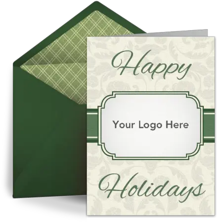 Elegant Logo Banner Custom Business Christmas Card Paper Png Elegant Logo