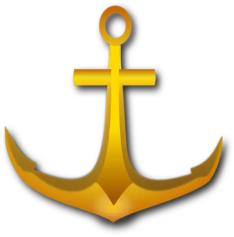 Anchor Sailing Sea Golden Anchor Clipart Png Anchor Vector Png