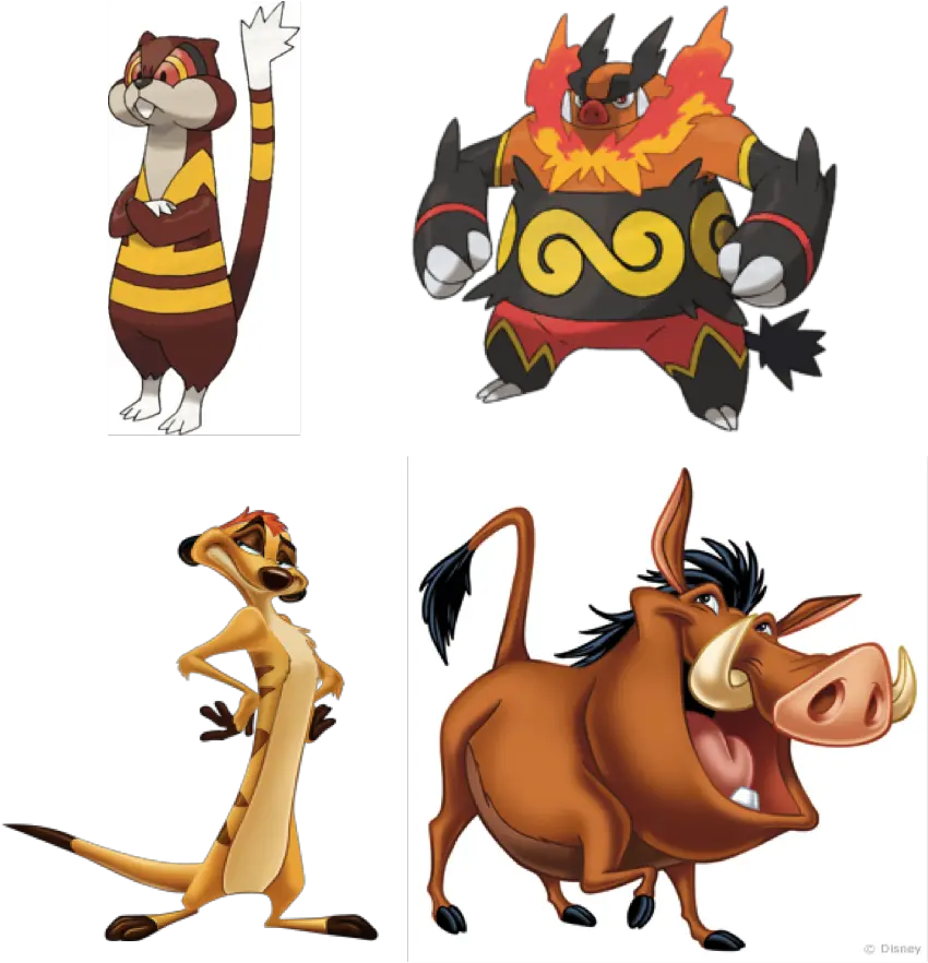 Pumba Png What About Timon And Pumbaa Pokemon Emboar Disney Pumba Incineroar Png