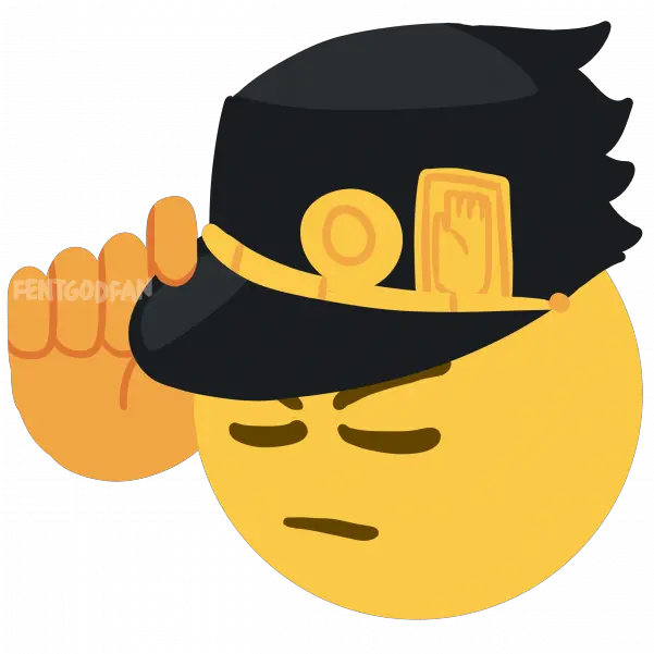 H O W D Y Jotaro Emoji Png Jotaro Hat Transparent