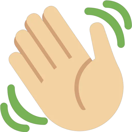 Waving Hand Medium Light Skin Tone Emoji Waved Hand Png Wave Emoji Png