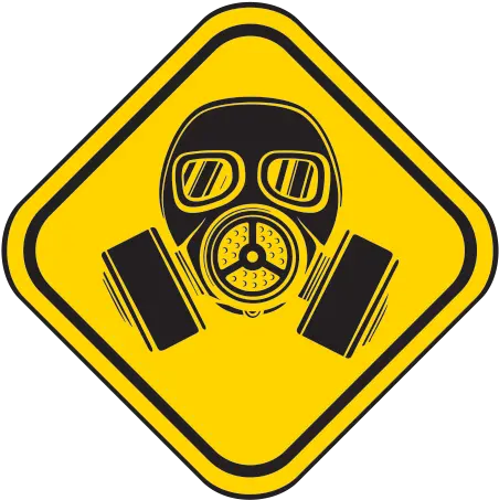 Printed Vinyl Gas Mask Sign Logo Of Chemical Hazard Png Gas Mask Logo