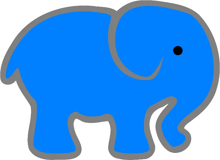 Blue Elephant Svg Vector Clip Art Svg Clipart Dot Png Elephant Clipart Png