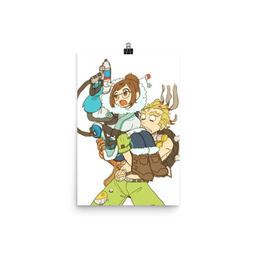 Overwatch Junkrat X Mei Overwatch Junkrat And Mei Anime Fanart Png Junkrat Png