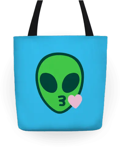 Download Hd Blowing Kiss Alien Emoji Tote Alien Kiss Emoji Vera Bradley Lilac Paisley Tote Png Kiss Emoji Png