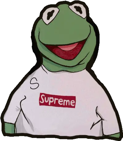 Supreme Kermit Sticker Supreme Kermit Seekism Discover Kermit The Frog Supreme Gif Png Kermit Icon