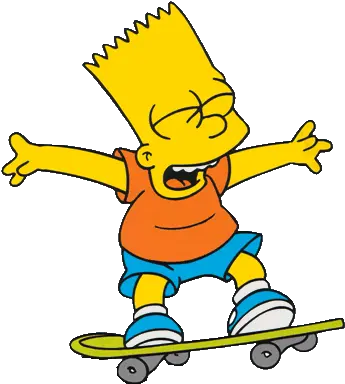 Bart Simpson Bart Simpson Riding Skateboard Png Bart Simpson Transparent