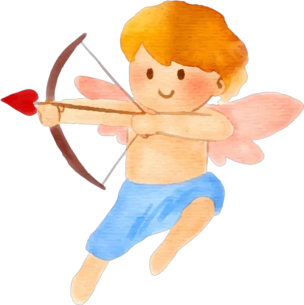 Cupid Watercolor Painting Love Cartoon For Valentines Day Cupid Watercolor Png Valentines Day Transparent