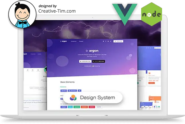 Express Vuejs Fullstack Vue Argon Design System Appseed Vertical Png Express Js Logo