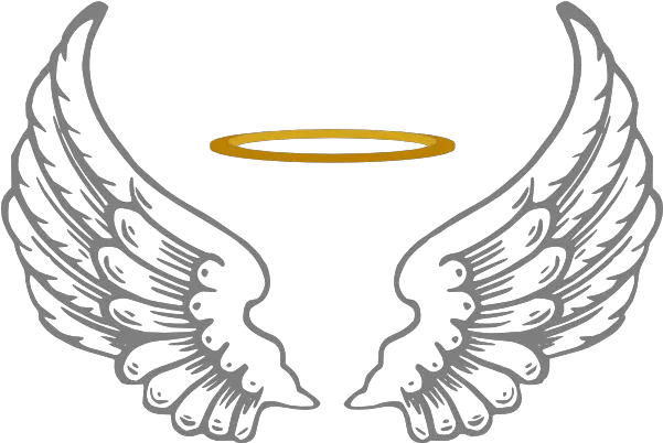 Pin Gold Angel Wings Clip Art Png Halo Online Logo