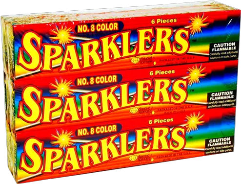 Novelties Sparklers Color 12 Boxes Of 6 Pcs Sparkler Png Sparklers Png