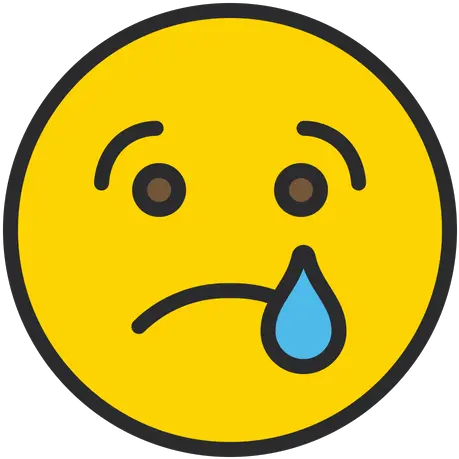 Crying Face Emoji Icon Of Colored Sad Free Crying Emoji Png Crying Face Emoji Png