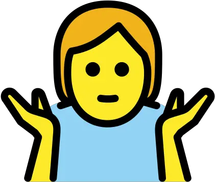 Person Shrugging Emoji Person Shrugging Png Shrug Emoji Transparent