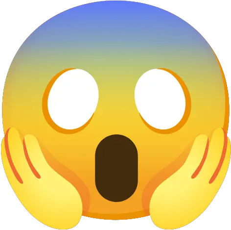 Face Screaming In Fear Emoji Emoji Medo Png Scared Emoji Transparent