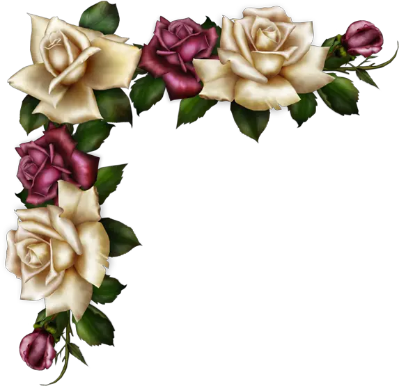 Vintage Corner Png Forget Me Not Clipart Corner Border Red Floral Corner Frame Vector Rose Corner Border Png