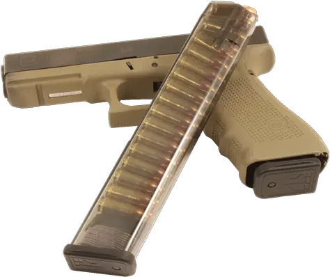 Elite Tactical Systems Glock 9mm Magazine Smoke 31 Round Glock 40 30 Round Mag Png Glock Transparent