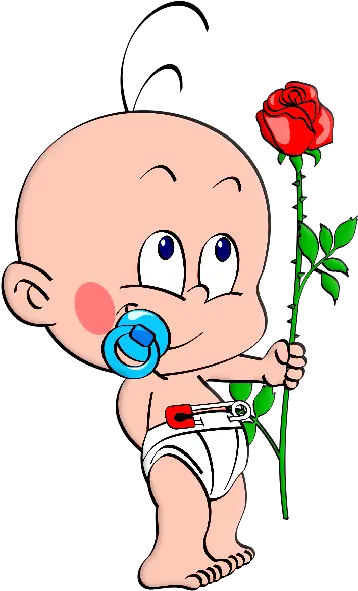 Library Of Baby Flower Clip Transparent Baby With Flower Cartoon Png Baby Transparent Background png