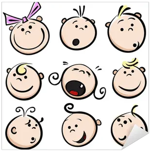 Sticker Cartoon Baby Face Pixersus Baby Face Cartoon Png Baby Faces Icon png