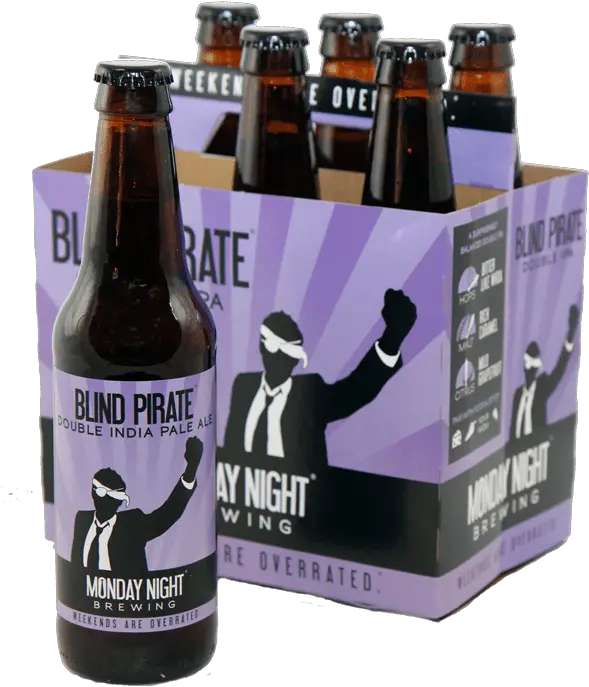 Blind Pirate6packbottletransparent600 Monday Night Brewing Guinness Png Pirate Transparent