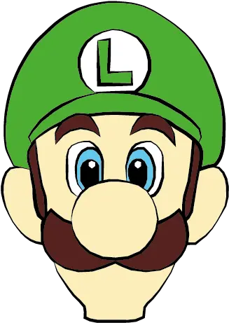 Luigi Drawing Luigi Super Mario Face Png Luigi Head Png