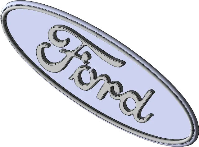 Ford Logo 3d Cad Model Library Grabcad Solid Png Ford Logo Image