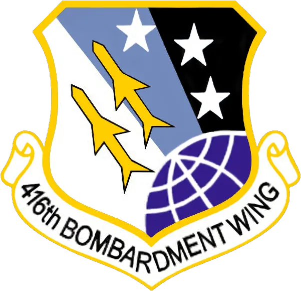 List Of Inactive Afcon Wings The United States Air Force Us Air Force 416th Bomb Wing Png Shield With Wings Png