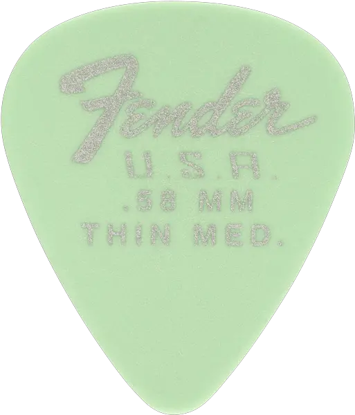 Fender 351 Dura Tone 58 12pack Surf Green Guitar Picks Fender Png Guitar Pick Png