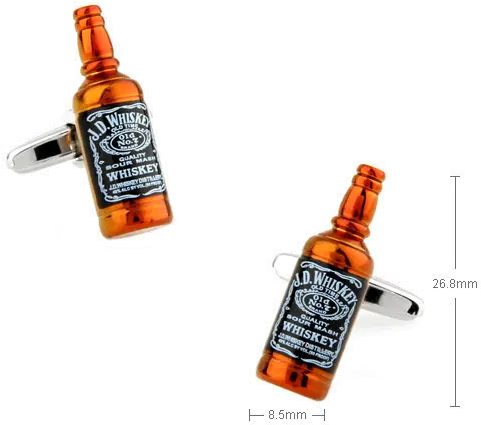 Jack Daniels Whiskey Cufflinks Png Bottle